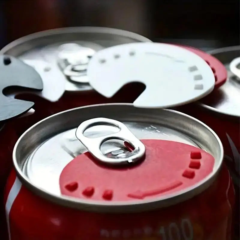 5pcs Reusable Beverage Can Lid with Colorful Cover - Soda Protector