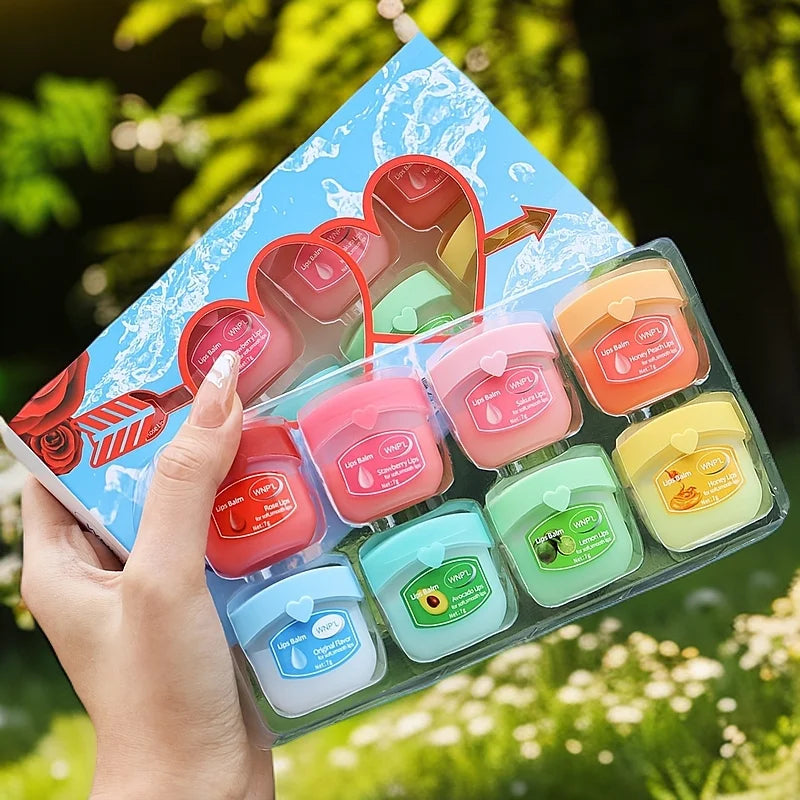 Fruit Flavor Lip Gloss Gift Set - Moisturizing Lipstick & Colorless Lipstick for Party & Daily Use
