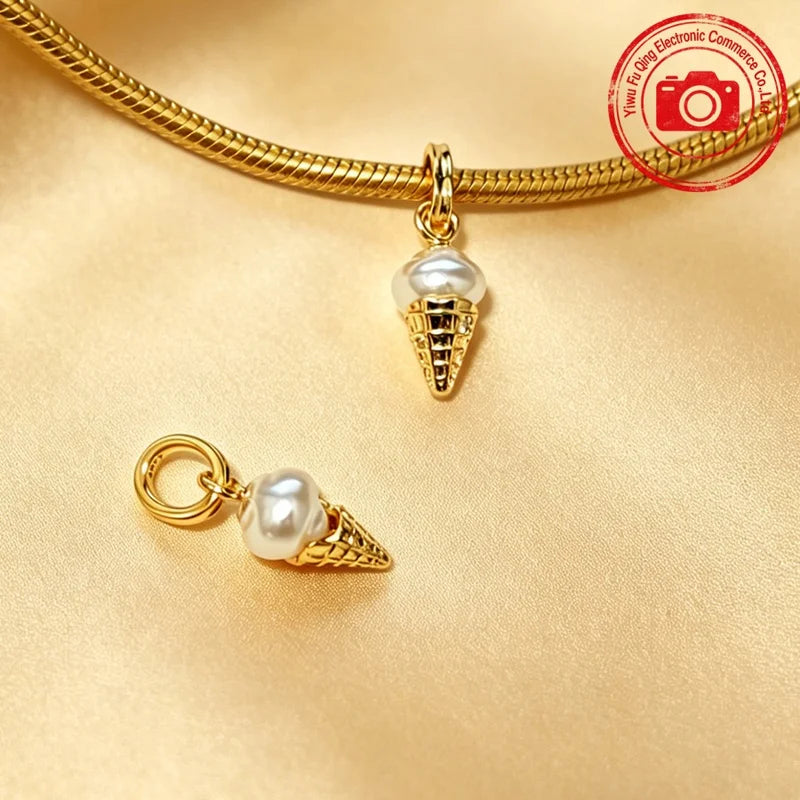 Sparkling North Star Charms Beads for Silver Bracelets DIY Jewelry Gift