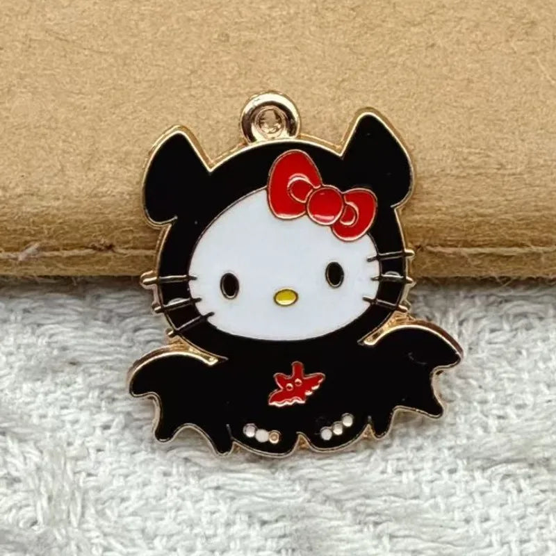Halloween Cat Alloy Charm Set for Earring Keychain DIY Jewelry Accessories