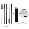 Disposable Microblading Eyelash Brush Kit with 0.18mm Needles & Blades