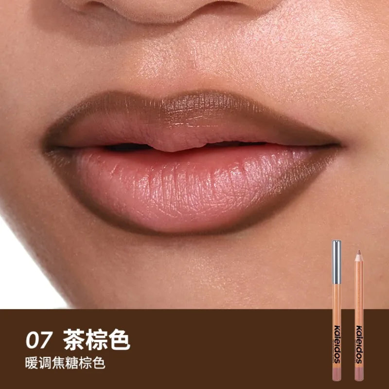 Vegan Lip Liner Pencil - High Pigment Velvet Matte Lipstick for Shaping & Sculpting Lips