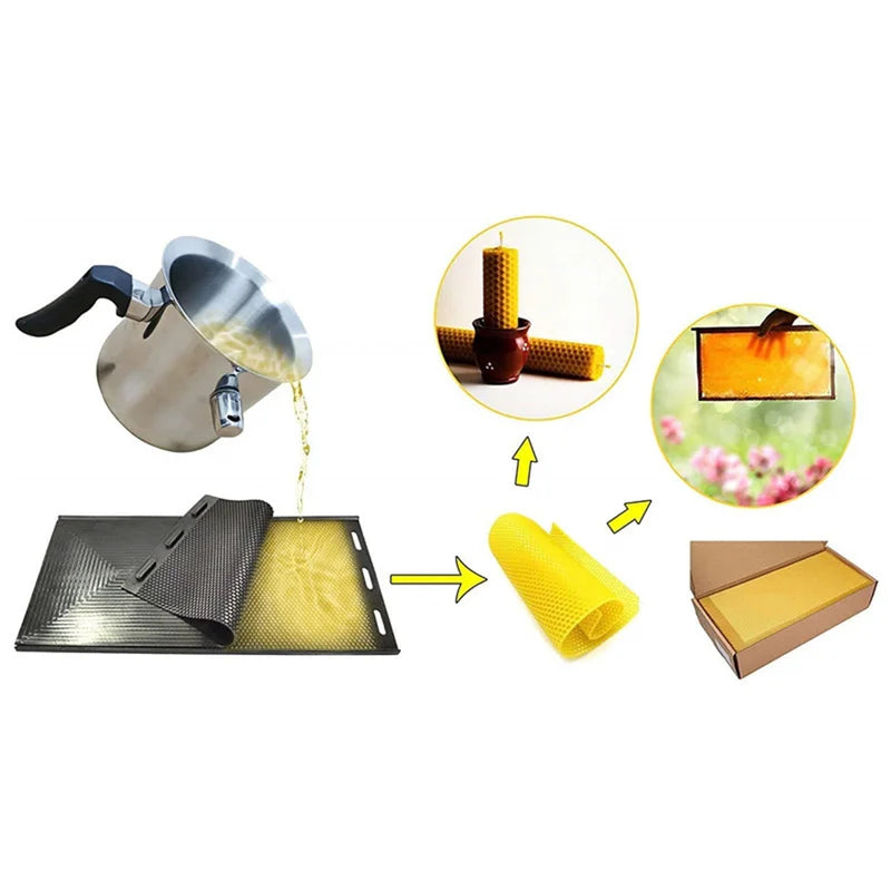 Silicone Beeswax Foundation Sheets Mold for Beekeeping and Candle Making