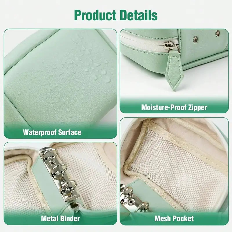 Waterproof Zipper Medicine Pouch Set with 14 Color Designs Weekly Organizer for Supplement Storage