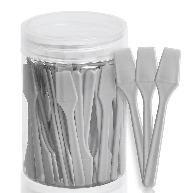 Mini Cosmetic Spatula Set for Face & Makeup Application - 100 Pcs
