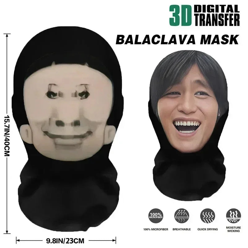 Realistic 3D Printed Face Mask for Halloween Cosplay Full Face Mask Men Women