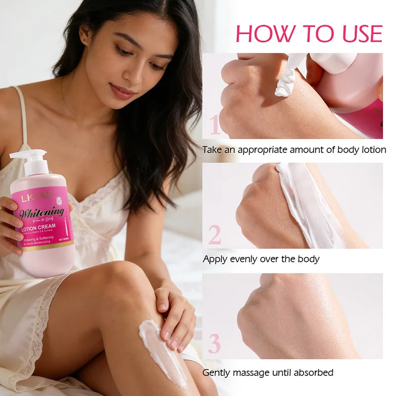 Whitening Body Lotion with Vitamin C & Turmeric - Deep Moisturizing 500ml