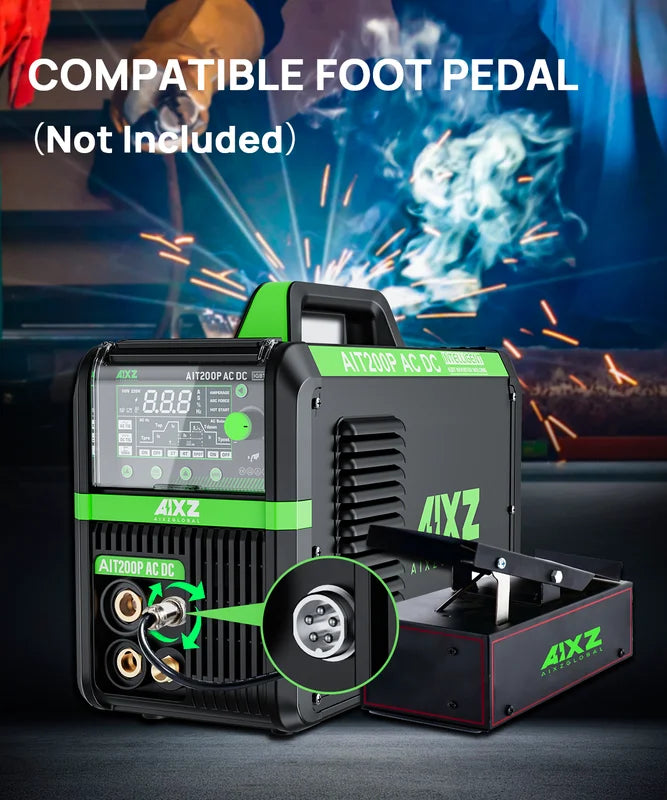 AC/DC TIG Welding Machine 200A Pulse Spot Arc Welder Inverter 5-in-1
