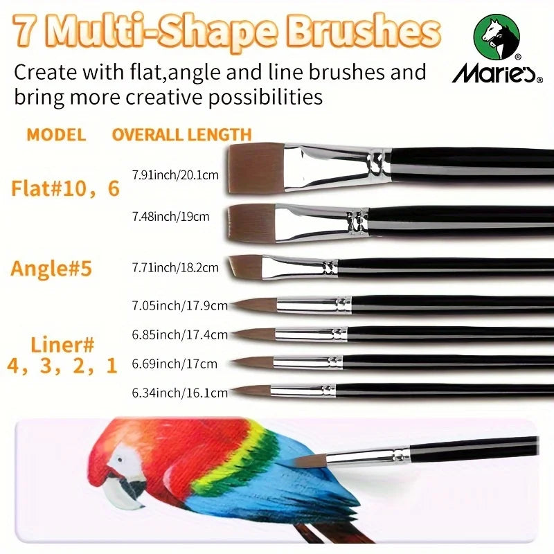 19 pcs Oil Paint Kit with 12 Colors & 7 Brushes - Vibrant Oil Painting Set for Artists