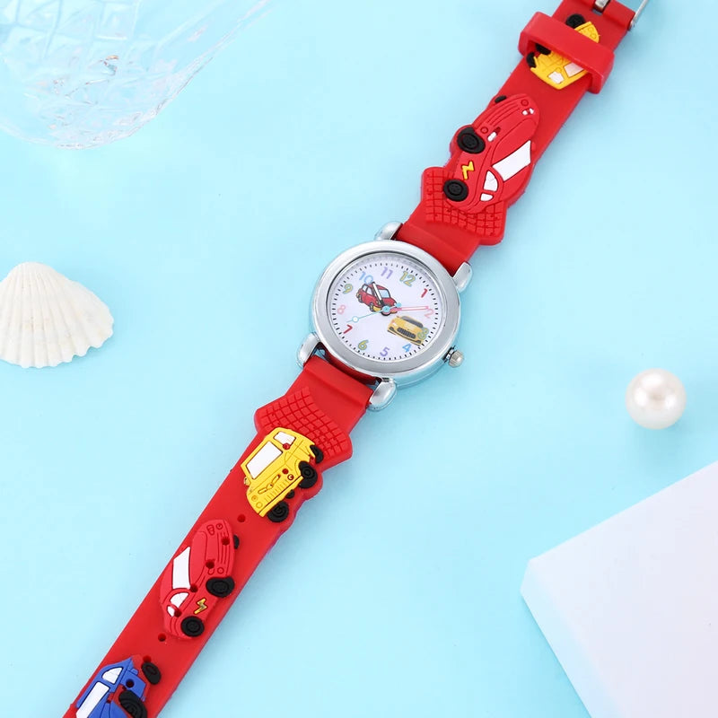 Kids Silicone Car Pattern Watch for Boys and Girls - 2024 Gift Idea