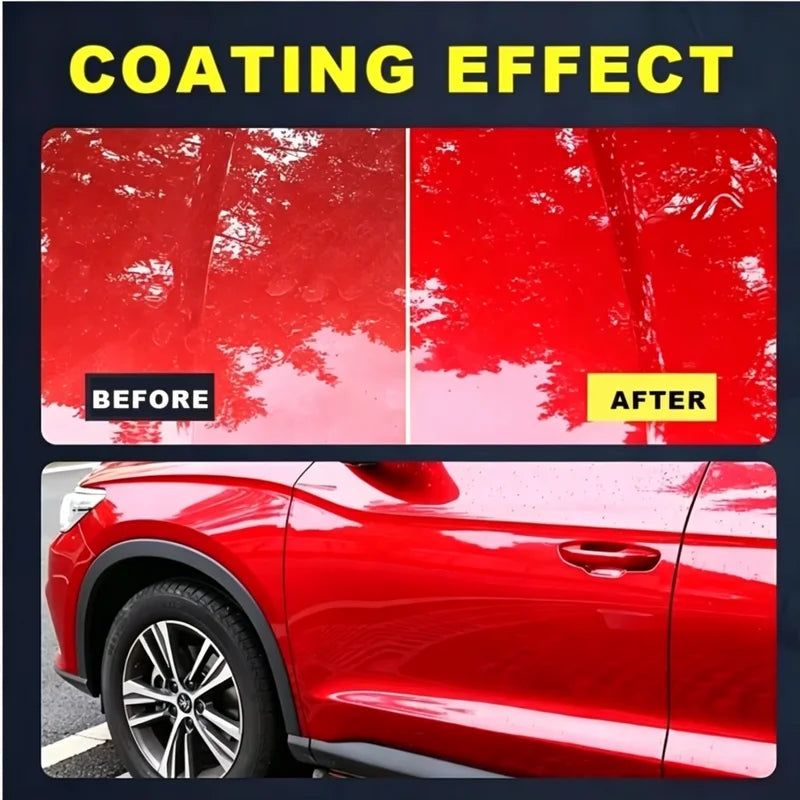 150ml Car Liquid Polishing Wax with Microfiber Towel - Long Lasting Paint Shine