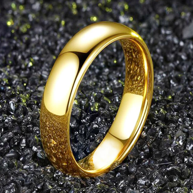 Minimalist 18K Gold Filled Wedding Band Rings for Women Men - Fading-Resistant Jewelry