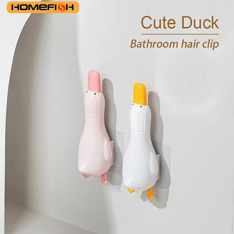 Dual-Head Bathroom Cleaning Clip with Drainage Hole - Cute Duck Design