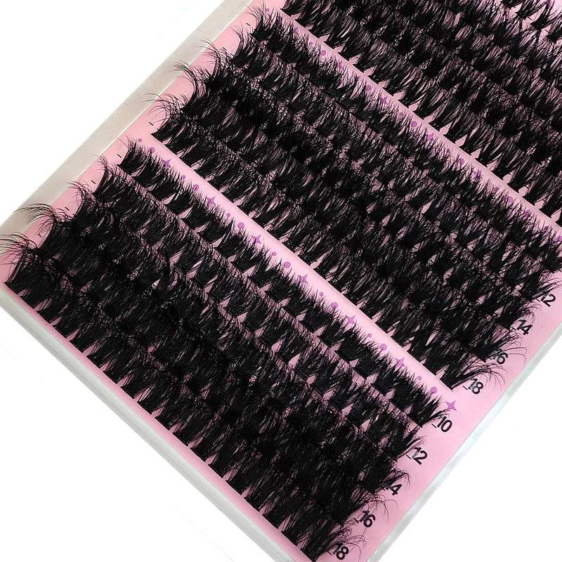 False Eyelash Clusters Kit 340/390 Pairs DIY Eyelash Extensions Fluffy Makeup Tools