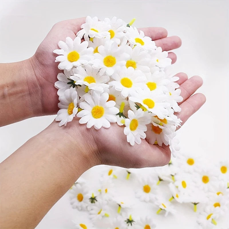 Artificial Flower Bouquets Set - Silk Daisy Flowers for Home Decor & Weddings