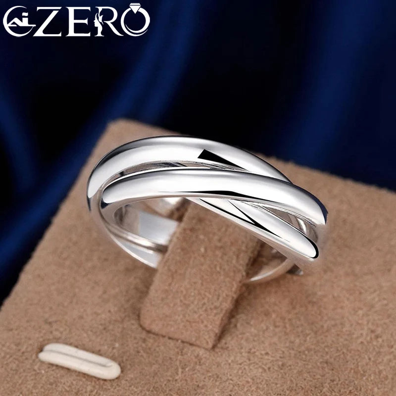 Sterling Silver Three-Ring Set for Women - Fine Jewelry Wholesale
