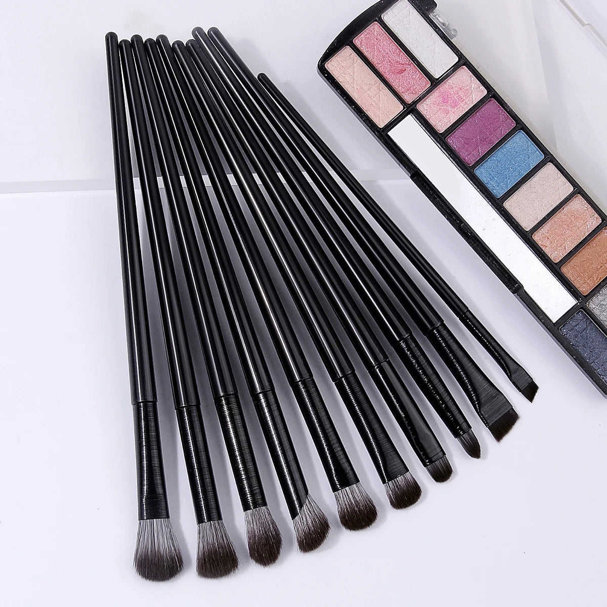 Multi-Color 5/9/10pcs Eye Makeup Brush Set with Soft Bristles for Eyeliner Eyebrow Contour