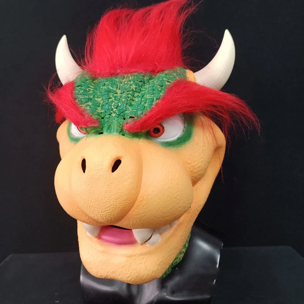 Anime Cartoon Bowser Cosplay Mask and Gloves Set for Halloween Costume Party
