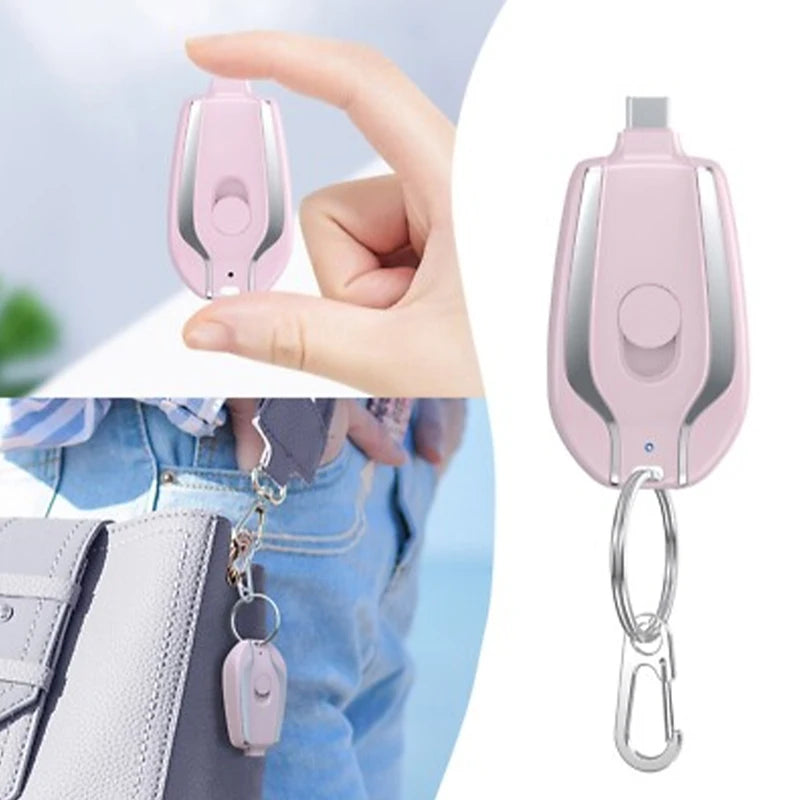 Mini Power Bank 1500mAh Portable Rechargeable LED External Battery for Emergency Use