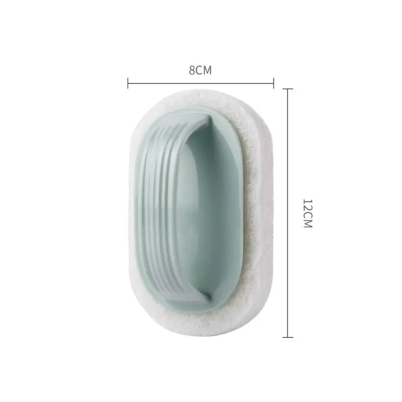 Multifunctional Bathroom Cleaning Brush with Handle - Portable Sponge Bath Scrubber