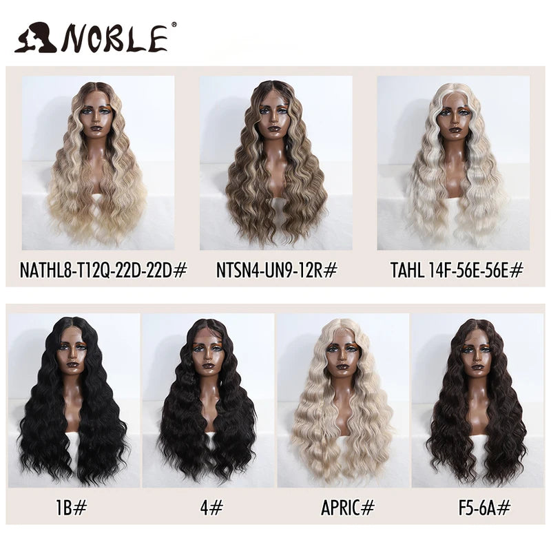 Wavy Lace Front Wig for Women 28 Inch Body Wavy Synthetic Cosplay Hair