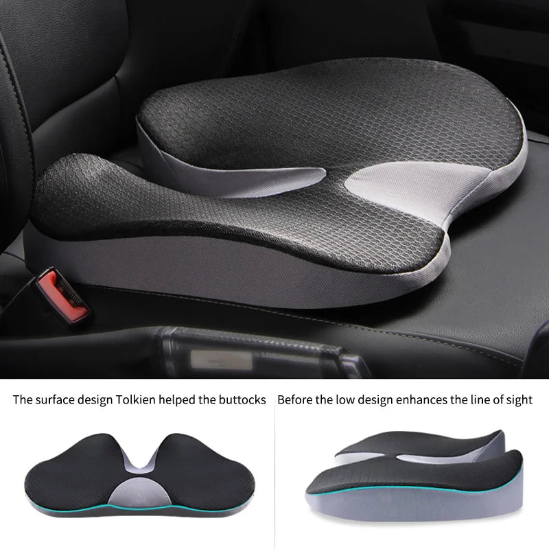 Orthopedic Memory Foam Prostate Cushion for Tailbone Sciatica Pain Relief - Non Slip Seat Pad