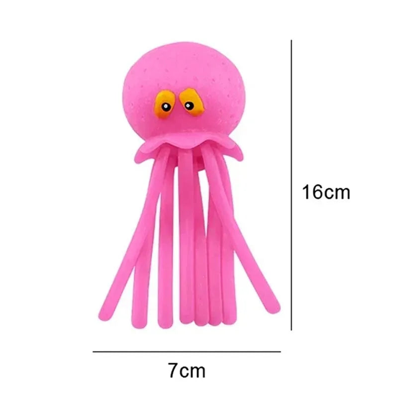 Baby Bath Toys Sponge Octopus Water Absorbing Stress Relief Playset for Children