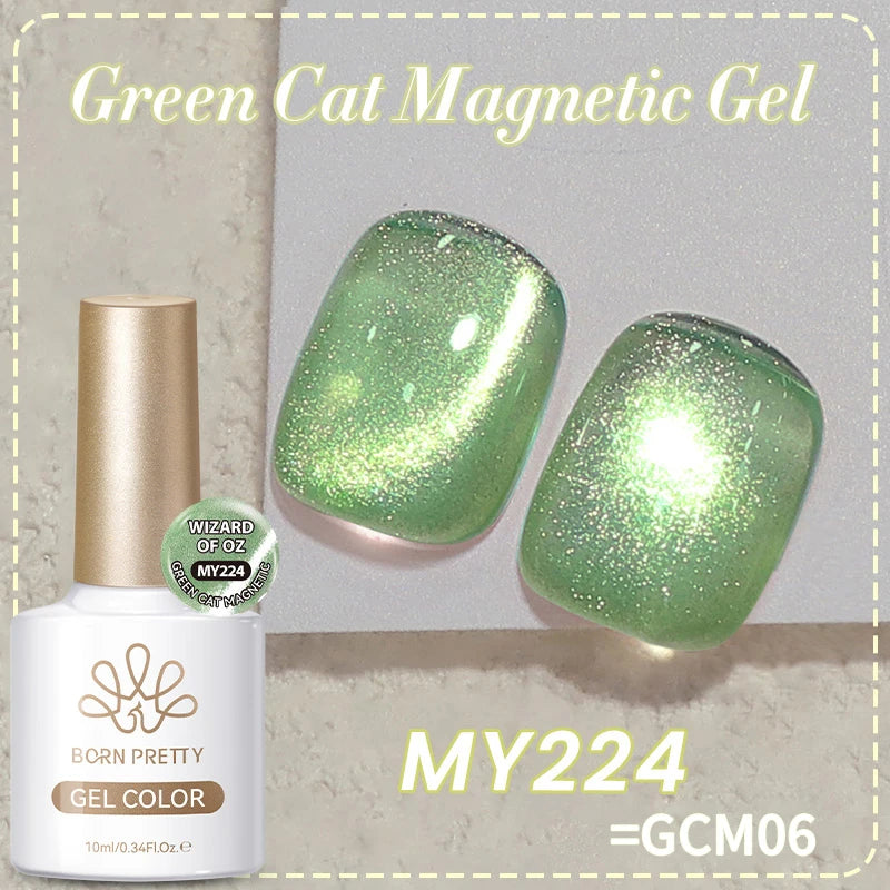 Magnetic Cat Gel Nail Polish 10ml - Holographic Glitter UV LED Semi-Permanent