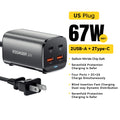 67W USB C GaN Charger Fast Charging for MacBook, Samsung, iPhone, Laptop