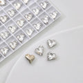 40PCS Heart-Shaped Irregular Rhinestone Nail Art Decorations - DIY Nail Embellishments