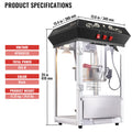 850W Commercial Popcorn Maker Machine 8 Oz Kettle for Theater & Events