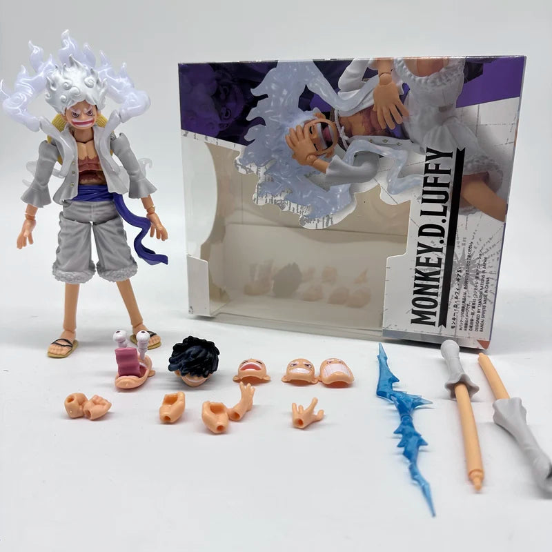 One Piece Luffy Gear 5 Nika Form Action Figure - Anime Collectible Doll
