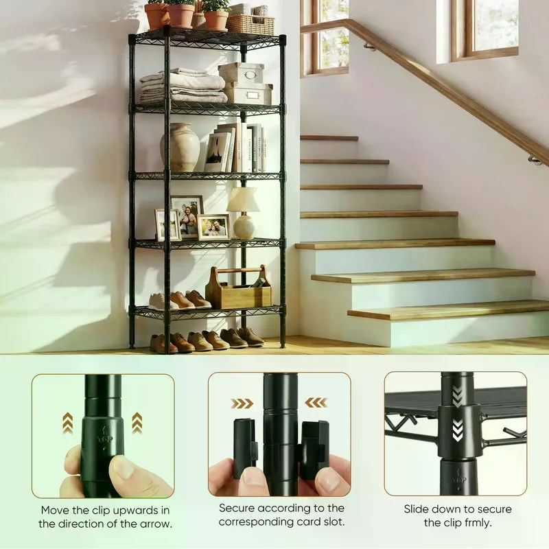Heavy Duty Metal Storage Shelving Unit - Adjustable Wire Racks for Kitchen, Garage, Closet, Pantry