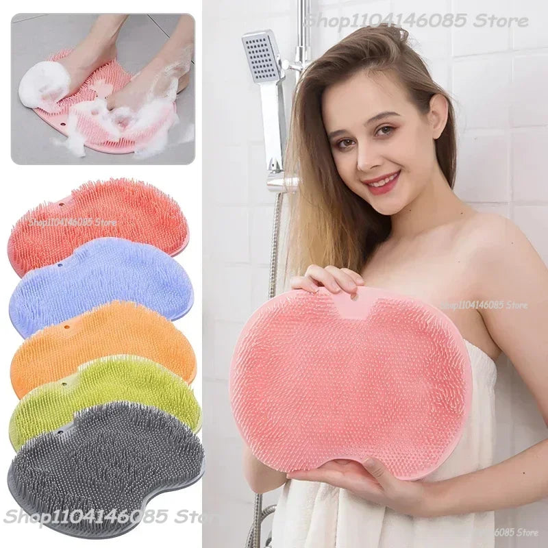 Silicone Massage Foot Pad Shower Mat with Non-Slip Sucker Bathroom Accessory