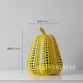 Modern Pumpkin Polka Dot Owl Sculpture Christmas Holiday Decor Art Ornament