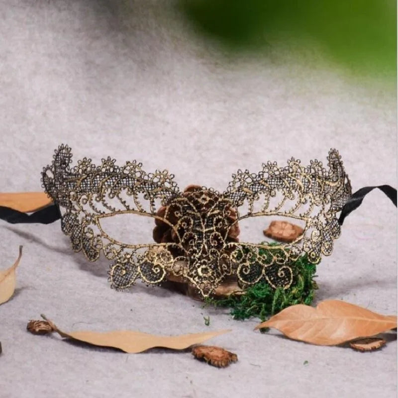 Women Hollow Out Lace Eye Mask for Masquerade Party Halloween Fancy Dress