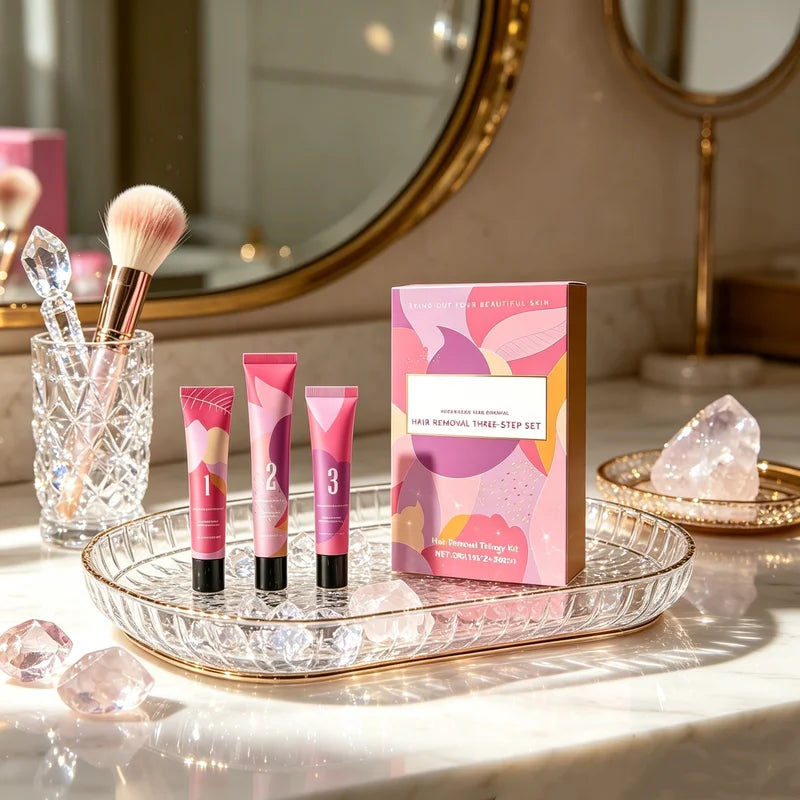 Hair Removal Cream Set for Face and Body - Permanent, Sensitive Skin Care Kit