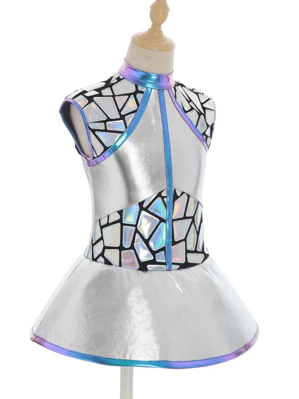 Girls Alien Cosplay Costume Space Spacecraft Tutu Dress for Roleplay & Halloween