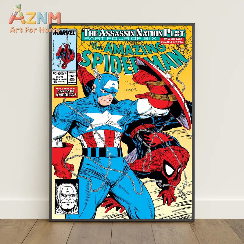 Spider-Man Comic Book Wall Art Poster - Canvas Print for Home Decor