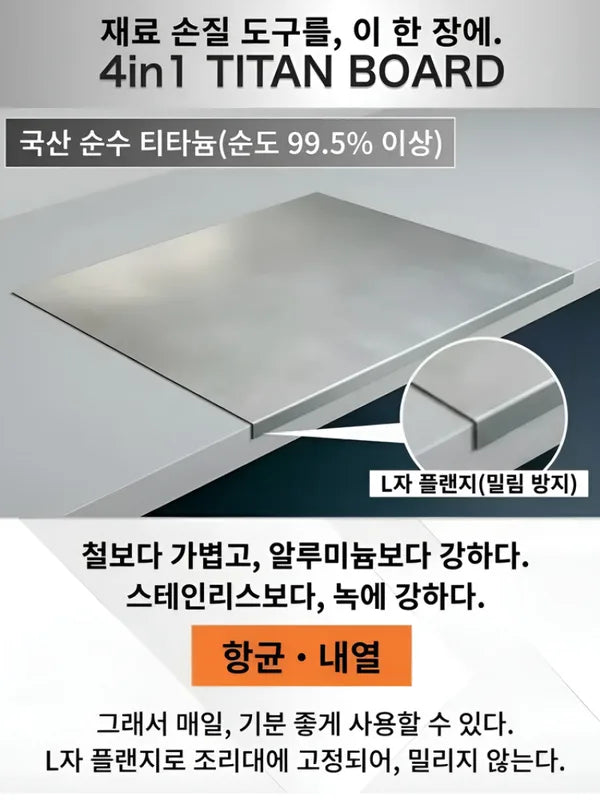 Double-Sided Antibacterial Stainless Steel Chopping Board - Multi-Purpose Kitchen Tool