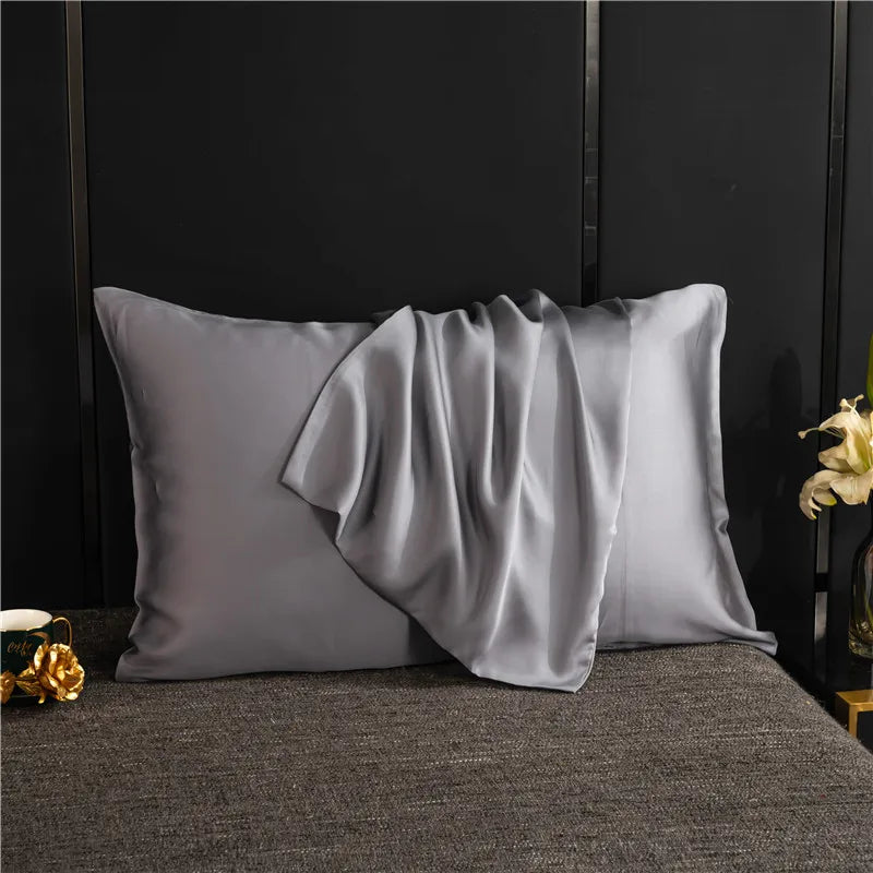 Natural Mulberry Silk Pillowcase - High-Quality Solid Color Bedding Cover