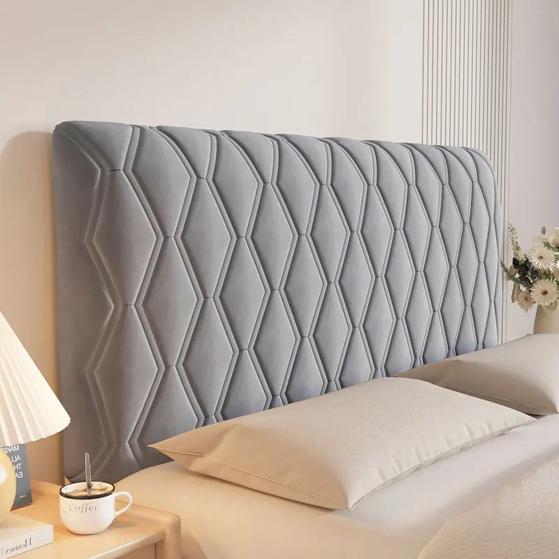 Velvet Bed Headboard Cover Soft Thickened Protective Bedspread