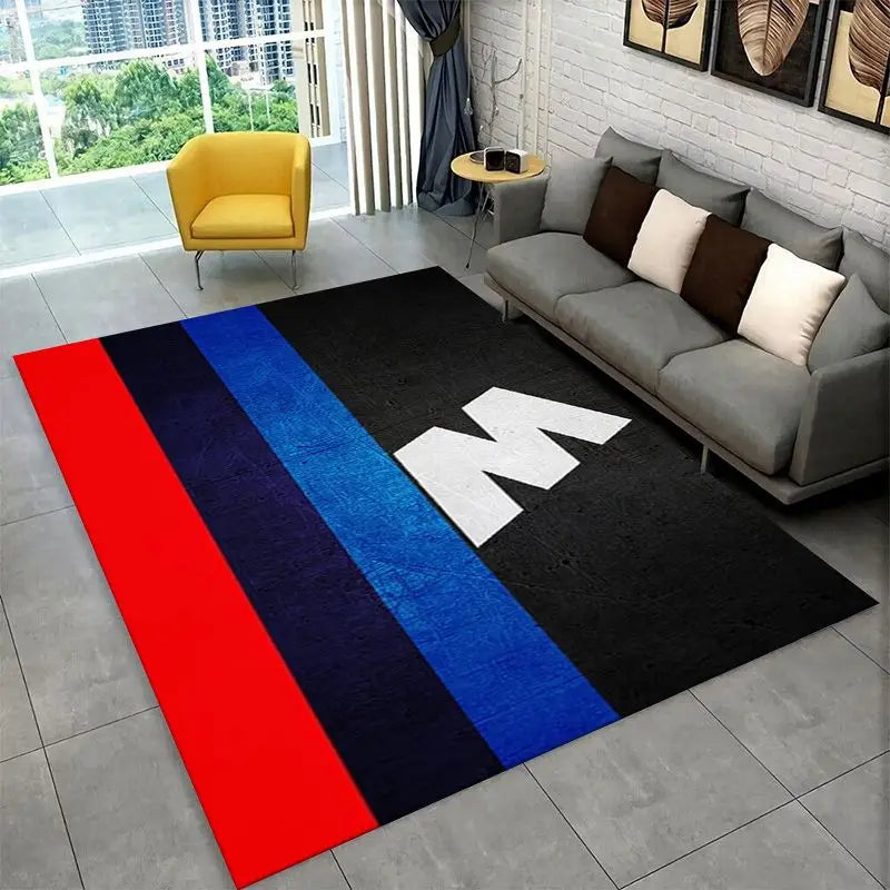 Racing Car Non-Slip Area Rugs for Living Room & Bedroom - Soft Floor Mat
