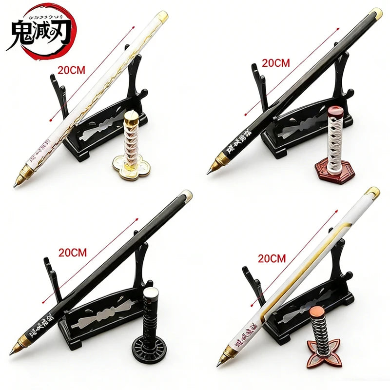 Anime Signature Pen Set - Demon Slayer Day Wheel Stationery with Multiple Colors