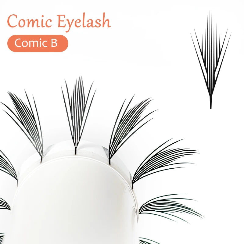 Lightweight Manga False Eyelashes Premade Fans for Makeup - Multiple Variants