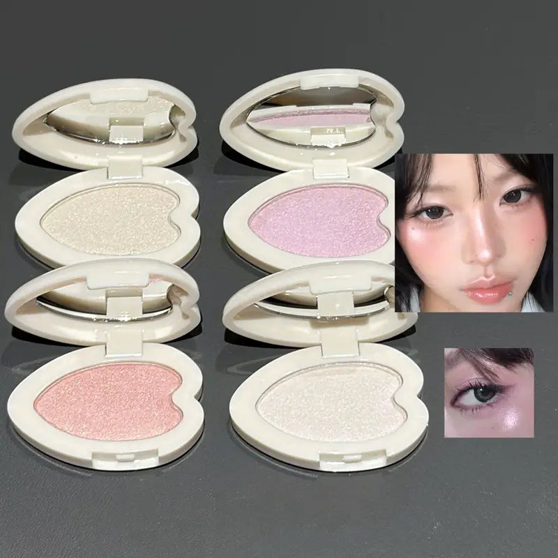 Multi-Use Face & Eye Highlighter Eyeshadow Glitter Palette - Portable