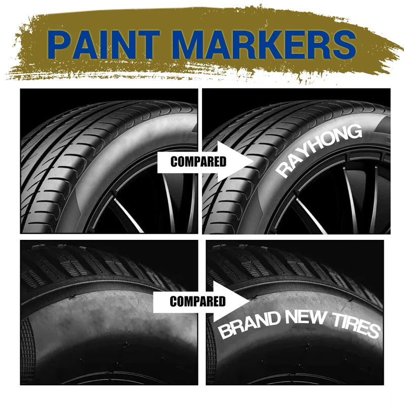 Waterproof Car Tire Marking Pen Oil-Based Permanent Paint Marker for Rubber and Metal