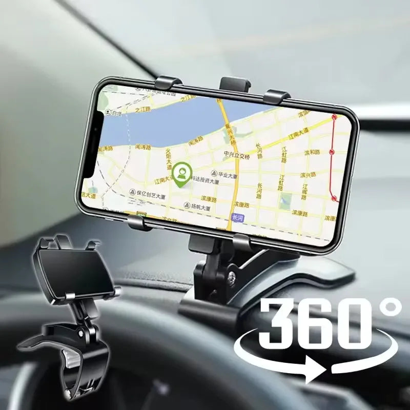 Universal 360° Rotation Car Phone Holder Dashboard Mount for Smartphones GPS