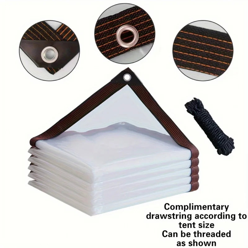 Waterproof Tarpaulin with Rope & Buckle for Garden & Balcony Sunshade