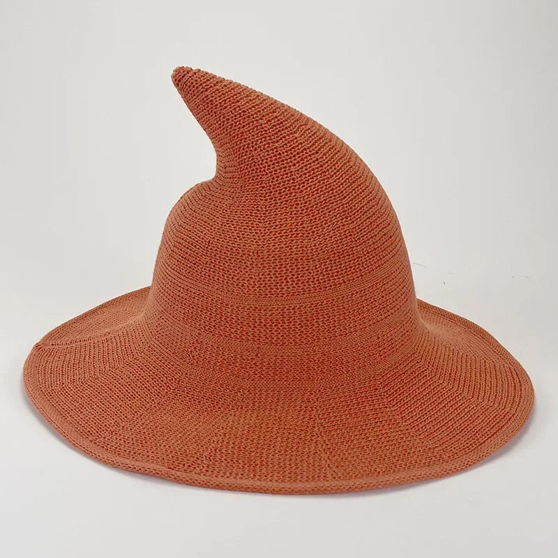 Vintage Halloween Witch Hat Woolen Long Point Hat for Women Party Cosplay